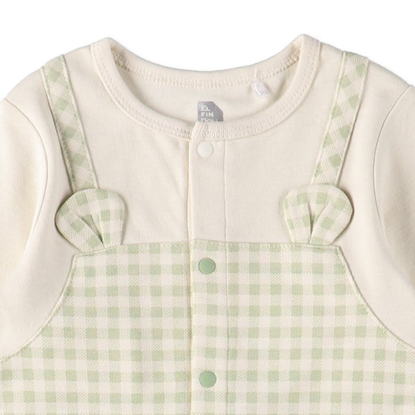 Checked Baby Overall Romper (Spring)