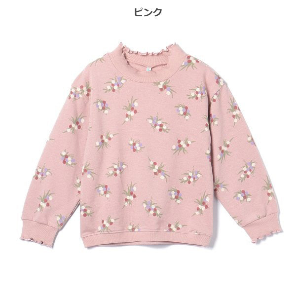 Floral Mock Neck Sweatshirt (Winter, Spring, Autumn)