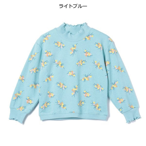 Floral Mock Neck Sweatshirt (Winter, Spring, Autumn)