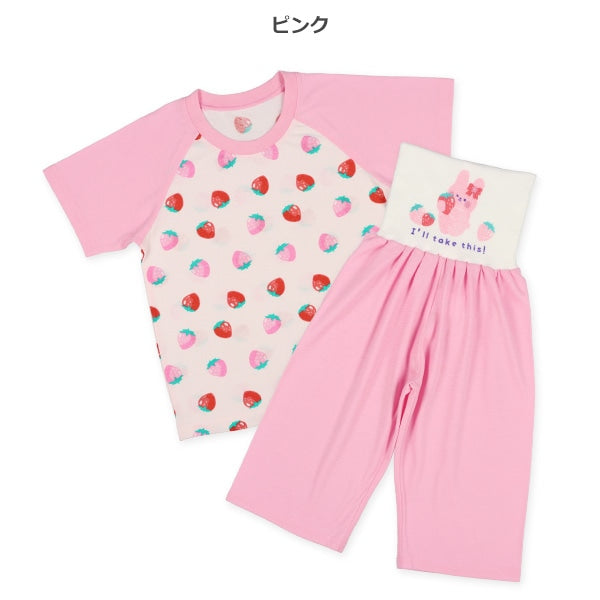 Strowberry Short Sleeve T-shirt and High Waist Pants Set