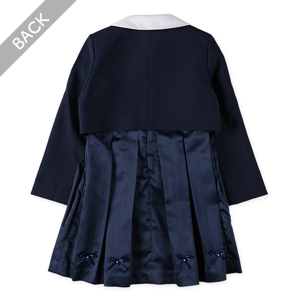 Formal Pleated Dress and Bolero Set (Winter, Spring, Autumn)