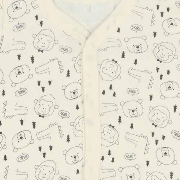 Short sleeve romper with front opening