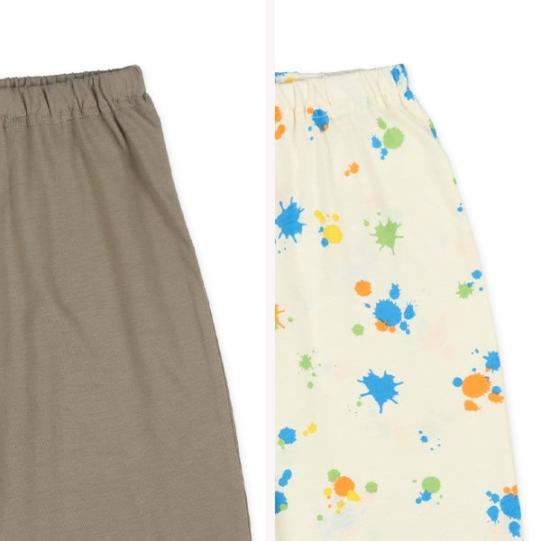 Plain Short Sleeve T-shirt and Pants Set