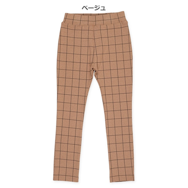 Checked Stretch Long Pants (Winter, Spring, Autumn)