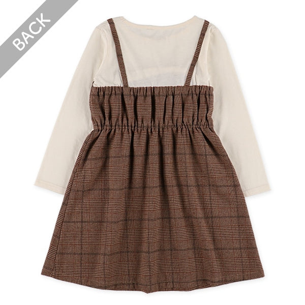 Checked Layered Style Dress (Winter, Spring, Autumn)