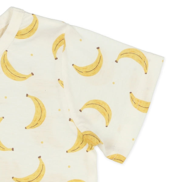 Banana Short Sleeve T-shirt and High Waist Pants Set