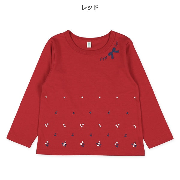 Floral T-Shirt with mini bon (Winter, Spring, Autumn)