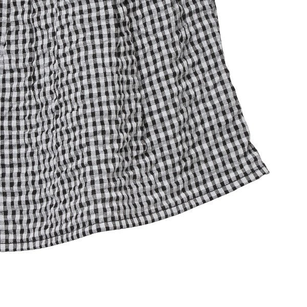 Checkered Sleeveless Blouse and Shorts Set