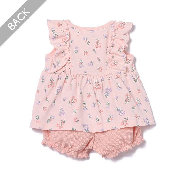 Floral Sleeveless Blouse and Shorts Set