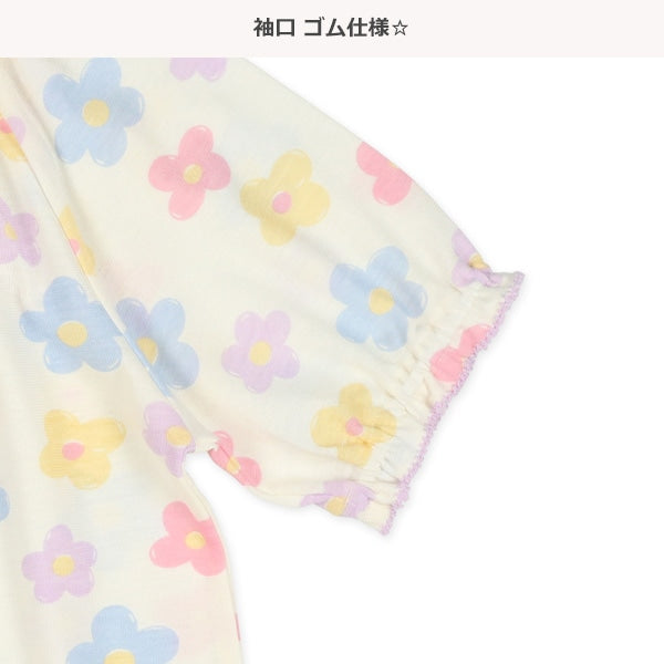 Colorful Floral Short Sleeve T-shirt and Pants Set