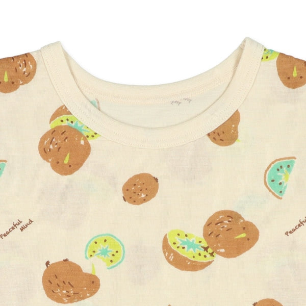 kiwi and kiwi Short Sleeve T-shirt and High Waist Pants Set