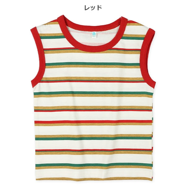 Stripe Sleeveless T-shirt