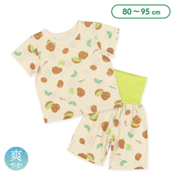 kiwi and kiwi Short Sleeve T-shirt and High Waist Pants Set