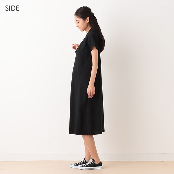 Short Sleeve Hooded Maternity One Piece