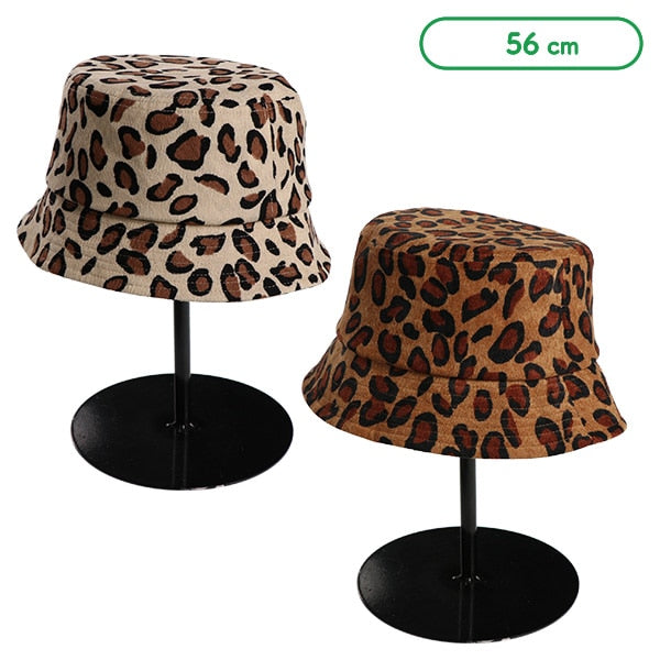 Leopard Print Bucket Hat (Winter, Spring, Autumn)