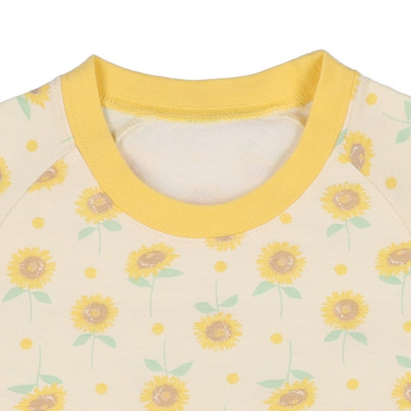 Sunflower Short Sleeve T-shirt and High Waist Pants Set