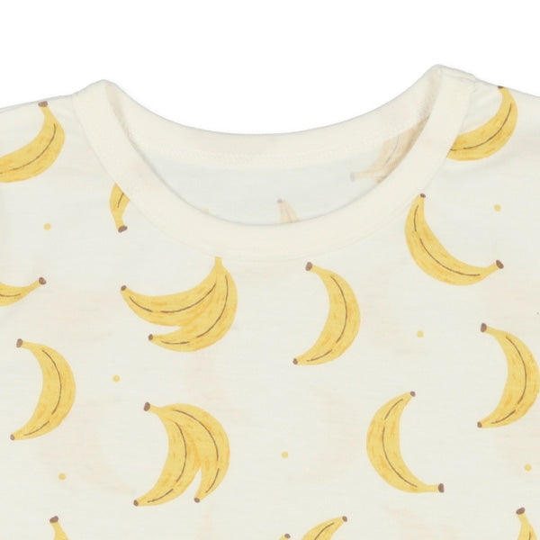 Banana Short Sleeve T-shirt and High Waist Pants Set