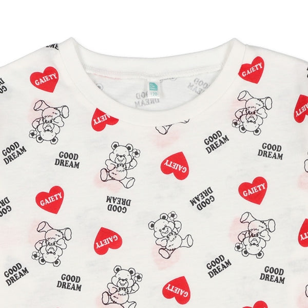 Heart and Bear Prints T-Shirt (Winter, Spring, Autumn)