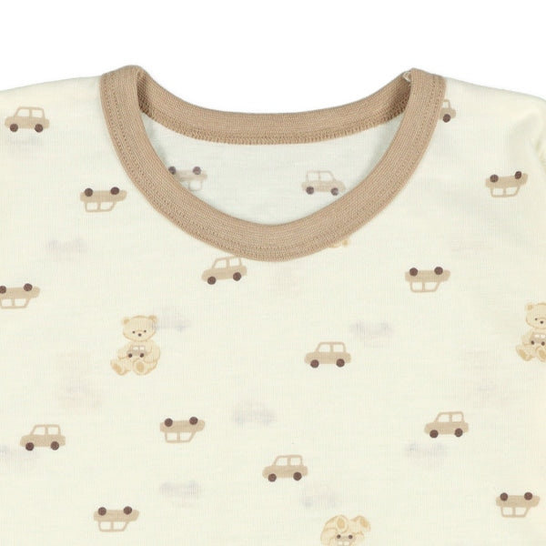 Bear Roll Up T-shirt and High Waist Pants Set