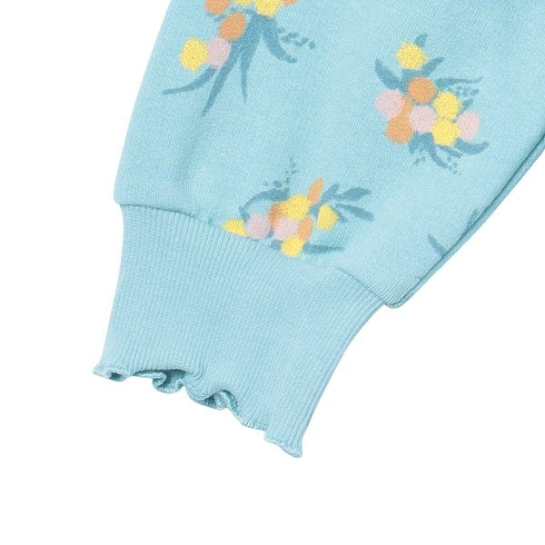 Floral Mock Neck Sweatshirt (Winter, Spring, Autumn)