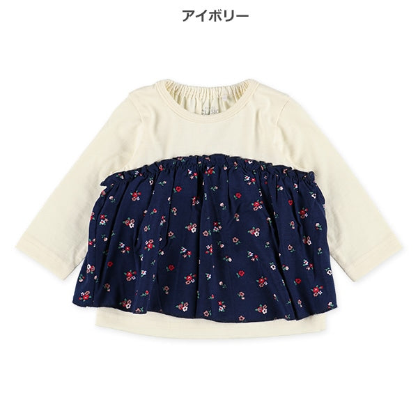 Floral Bustier Long Sleeve Sweatshirt (Winter, Spring, Autumn)