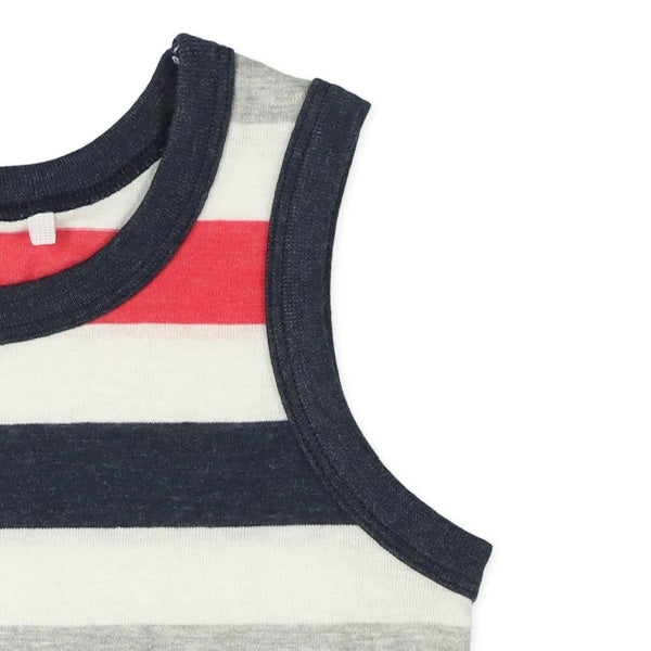Stripe Sleeveless T-shirt