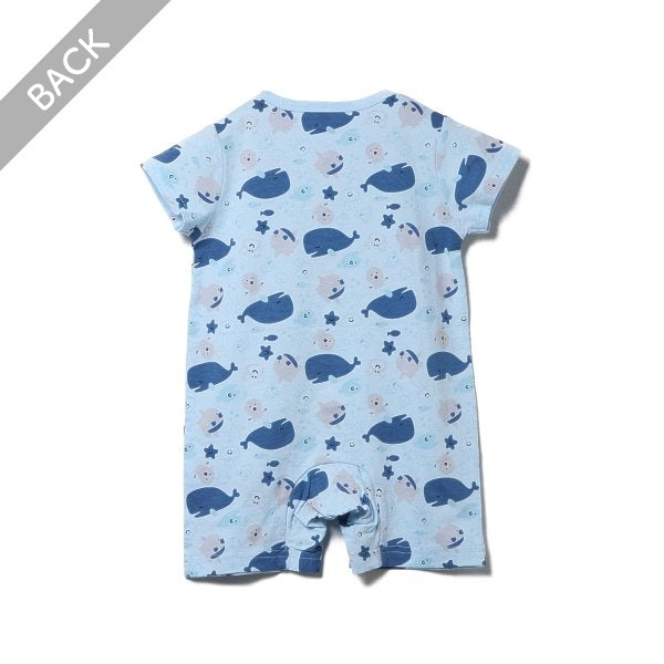 Whale Short Sleeve Romper