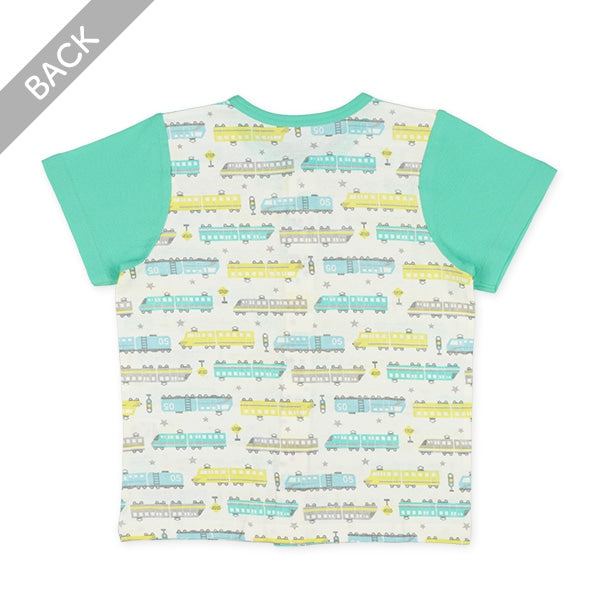 Train Short Sleeve T-shirt and High Waist Pants Set