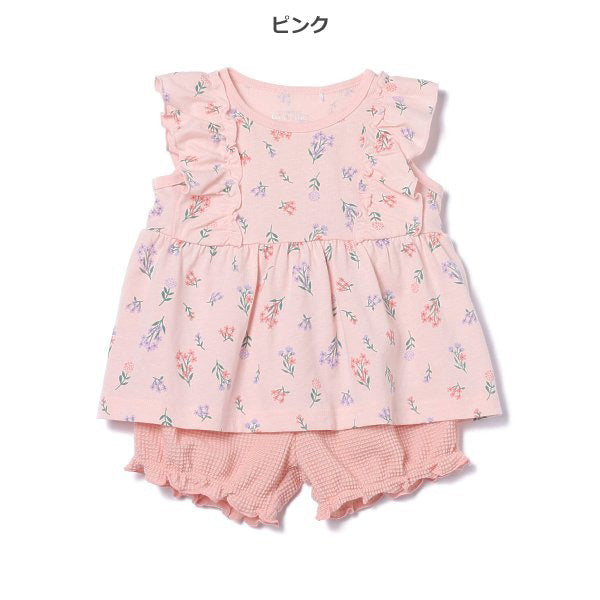 Floral Sleeveless Blouse and Shorts Set
