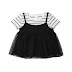 Stripe Short Sleeve T-shirt and Shorts Set