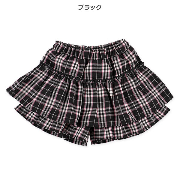 Checked Culottes Skirt (Winter, Spring, Autumn)