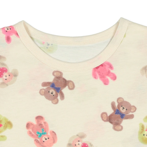 Stuffed Toy Short Sleeve T-shirt and High Waist Pants Set