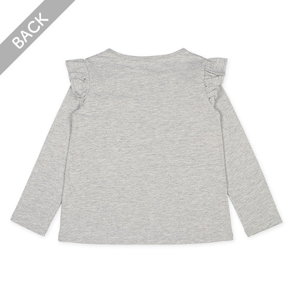 Shoulder Ruffles T-Shirt (Winter, Spring, Autumn)