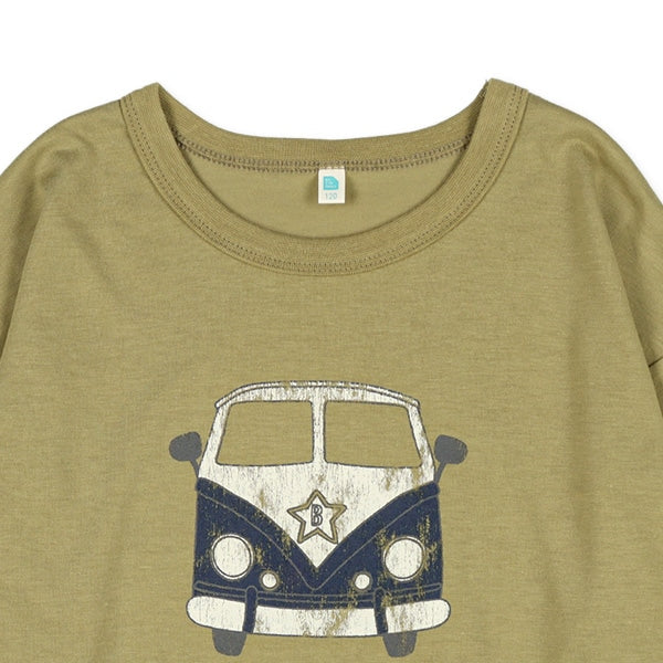 Distressed Bus Logo Long Sleeve Shirt (Winter, Spring, Autumn)
