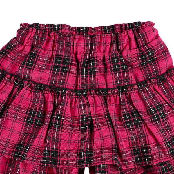 Checked Culottes Skirt (Winter, Spring, Autumn)