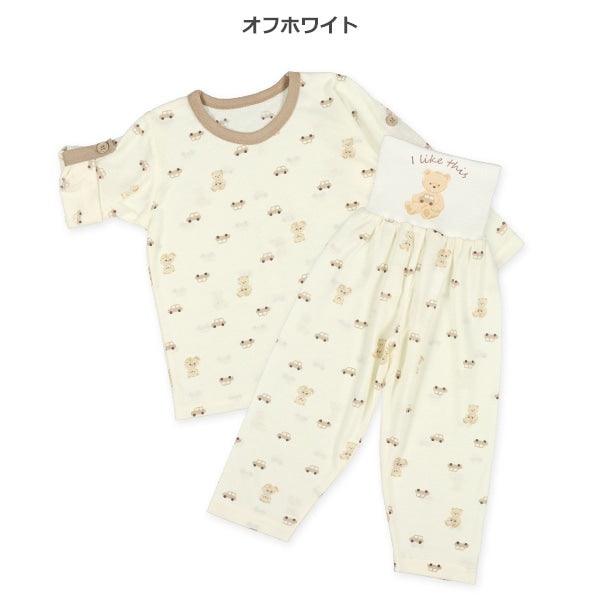 Bear Roll Up T-shirt and High Waist Pants Set
