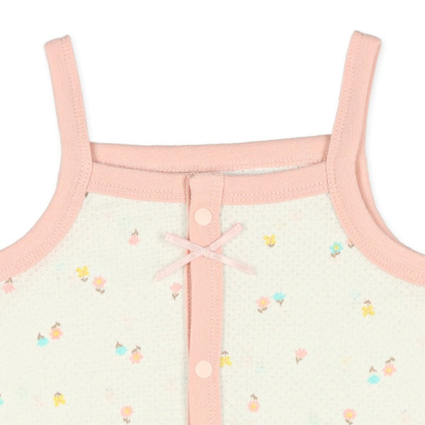 2Pieces Sleeveless Romper (Front Open)