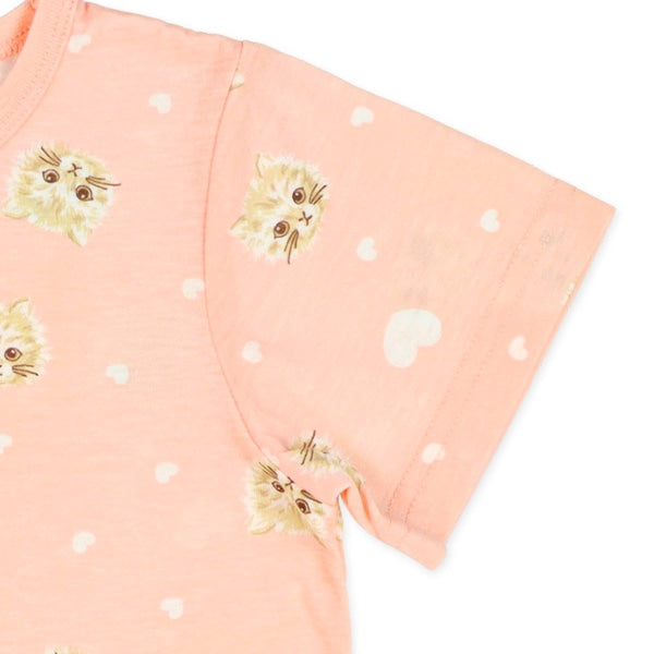 Short Sleeve T-shirt and High Waist Pants Set