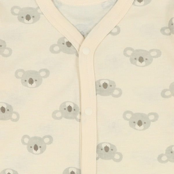 Long sleeve romper with front opening