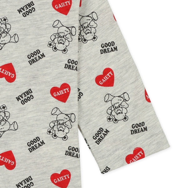 Heart and Bear Print T-Shirt (Winter, Spring, Autumn)