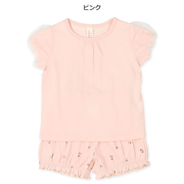 Short Sleeve Blouse and Shorts Set