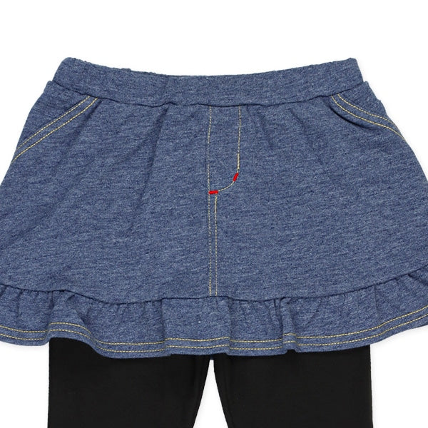 Denim Skirt with Leggings (Winter, Spring, Autumn)