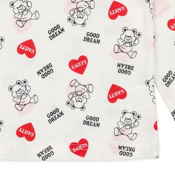 Heart and Bear Prints T-Shirt (Winter, Spring, Autumn)