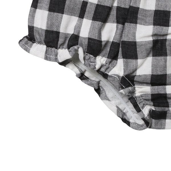 Checkered Sleeveless Blouse and Shorts Set