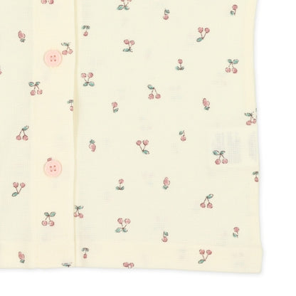 Cherry Short Sleeve T-shirt and High Waist  Pants Set