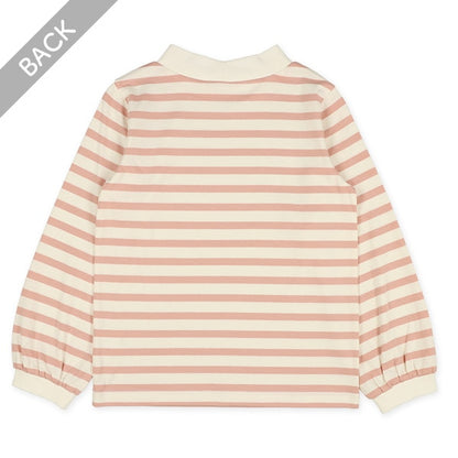 Striped Mock Neck T-shirt (Winter, Spring, Autumn)