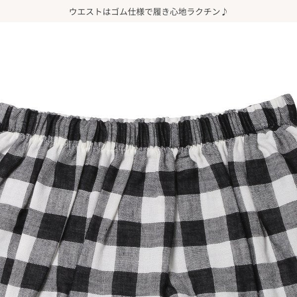 Checkered Sleeveless Blouse and Shorts Set