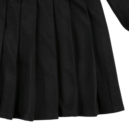 Plain Formal Pleated Dress (Winter, Spring, Autumn)