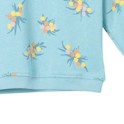Floral Mock Neck  Sweatshirt (Winter, Spring, Autumn)