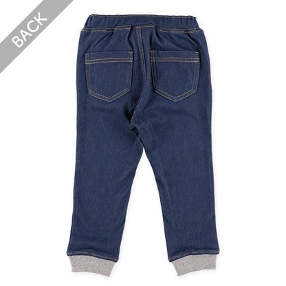 Denim Knit Pants with bed Cuffs (Winter, Spring, Autumn)